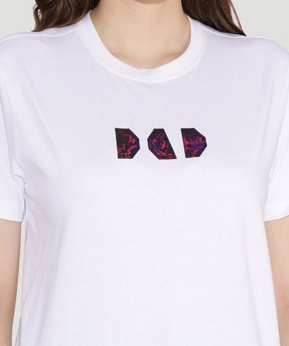 Women's White Solid Half Sleeves Regular Fit T-Shirt